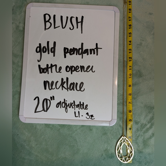 Gold Pendant Bottle Opener Necklace 20" - Picture 2 of 4